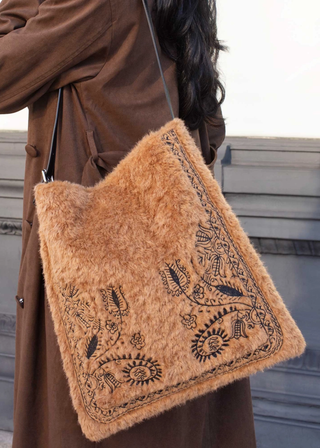 Melie Bianco Annie Faux Fur Tote Bag