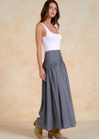 Elan Striped Maxi Skirt