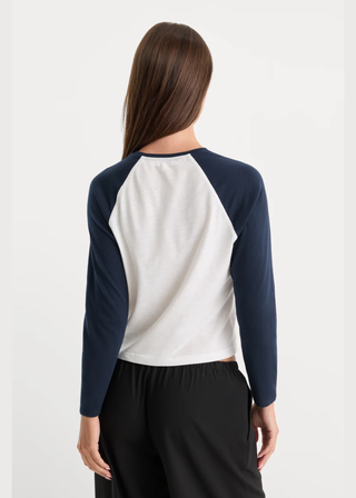 Good American the Long Sleeve Raglan Tee
