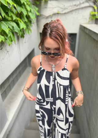 KLD Printed Wide Leg Jumpsuit