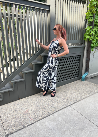 KLD Printed Wide Leg Jumpsuit