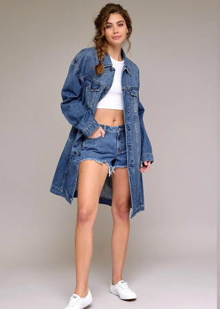 Hidden Long Trucker Jacket - FS