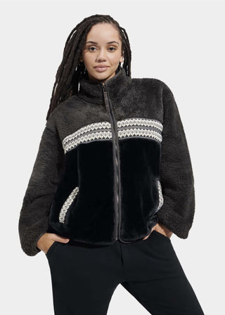 UGG®  Marlene Sherpa Jacket Heritage Braid - FS