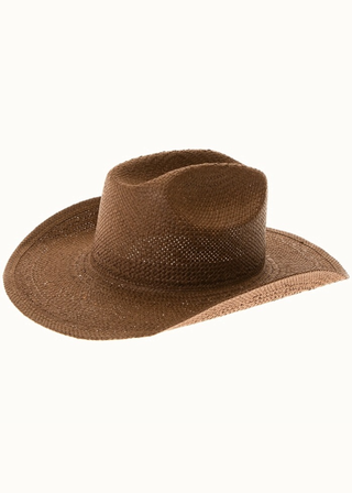 Olive & Pique Western Smooth Toyo Straw Cowboy Hat