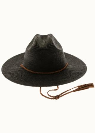 Olive & Pique Straw Flat Brim Western Cowboy Hat