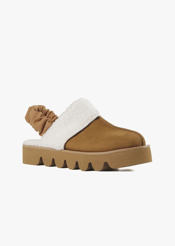 All Black Footwear Sherpa Sling Mule