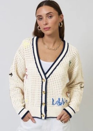 Central Park West Chelsea Embroidered Cardigan