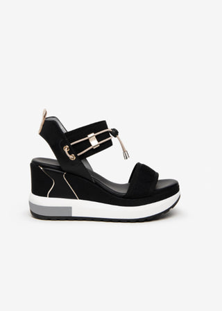 NeroGiardini Bungee Platform Wedge Sandal